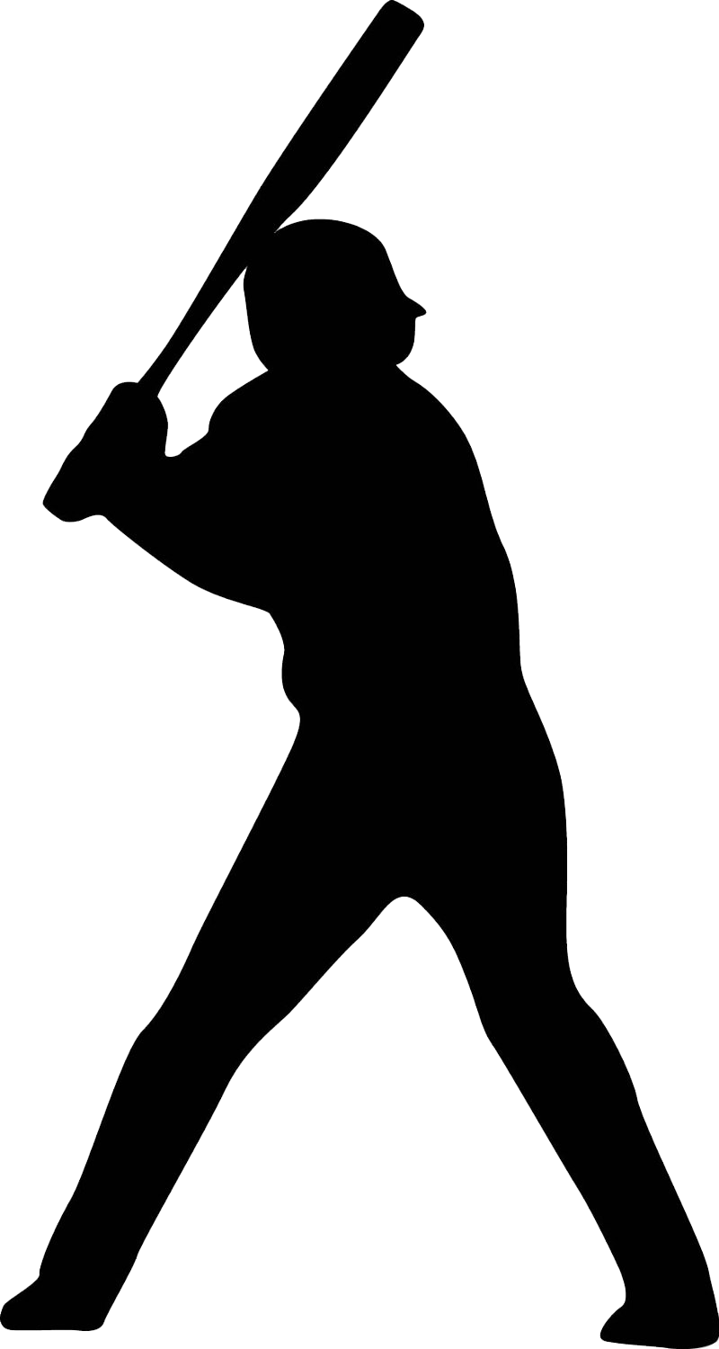Baseball Player Icon - Baseball Player Silhouette (800x1500)