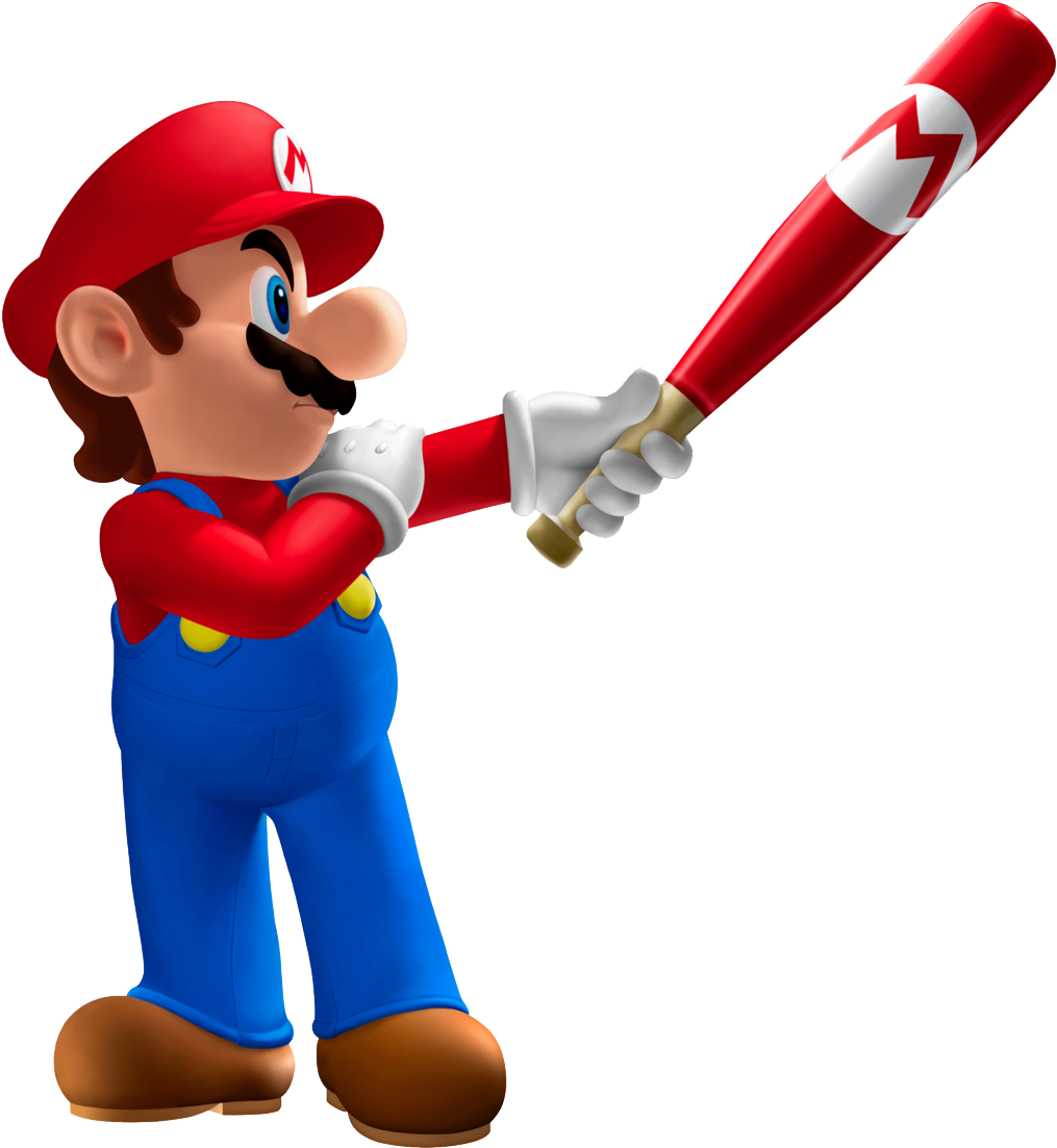 Mario 114 - Mario With Baseball Bat (1052x1140)