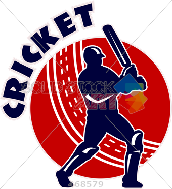 Stock Illustration Of Retro Cartoon Drawing Of Cricket - Cartoon Images On Cricket (340x372)