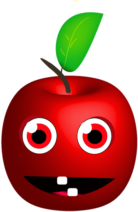 Teacher Apple Clipart 17, - รูป การ์ตูน ผล ไม้ น่า รัก (658x720)