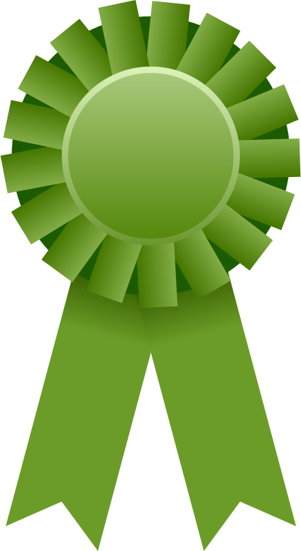 Award Clip Art Image Free Clipart Image Image - First Place Ribbon Green (438x800)