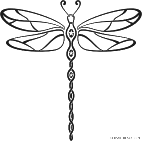 Amazing Dragonfly Animal Free Black White Clipart Images - Dreams And Nightmares Of A Menopausal Woman (600x596)