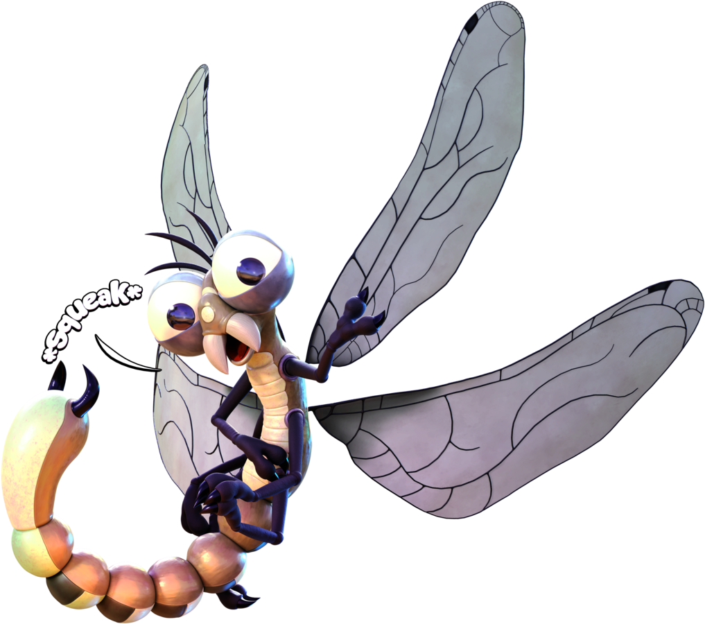 Danjim The Dragonfly By Smashingrenders - Cartoon (1024x908)