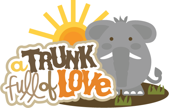 A Trunk Full Of Love Svg Scrapbook Title Elephant Svg - Scrapbook Titles Zoo (562x361)
