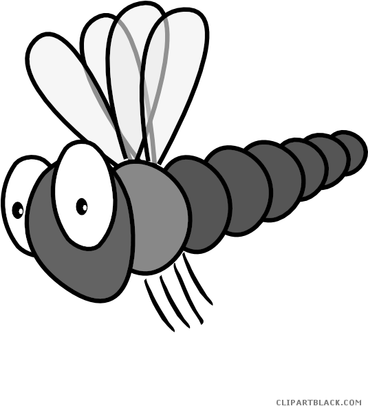 Dragonfly Animal Free Black White Clipart Images Clipartblack - Clip Art (534x597)