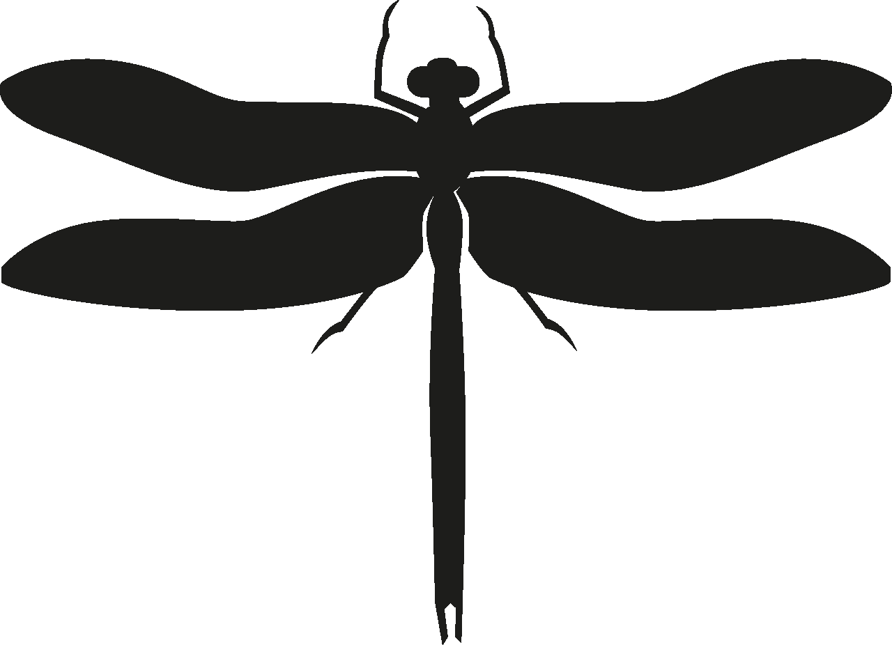 Insects Set [silhouette] - Dragonfly (1280x926)