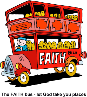 Church Bus Clipart - God Bus (361x400)