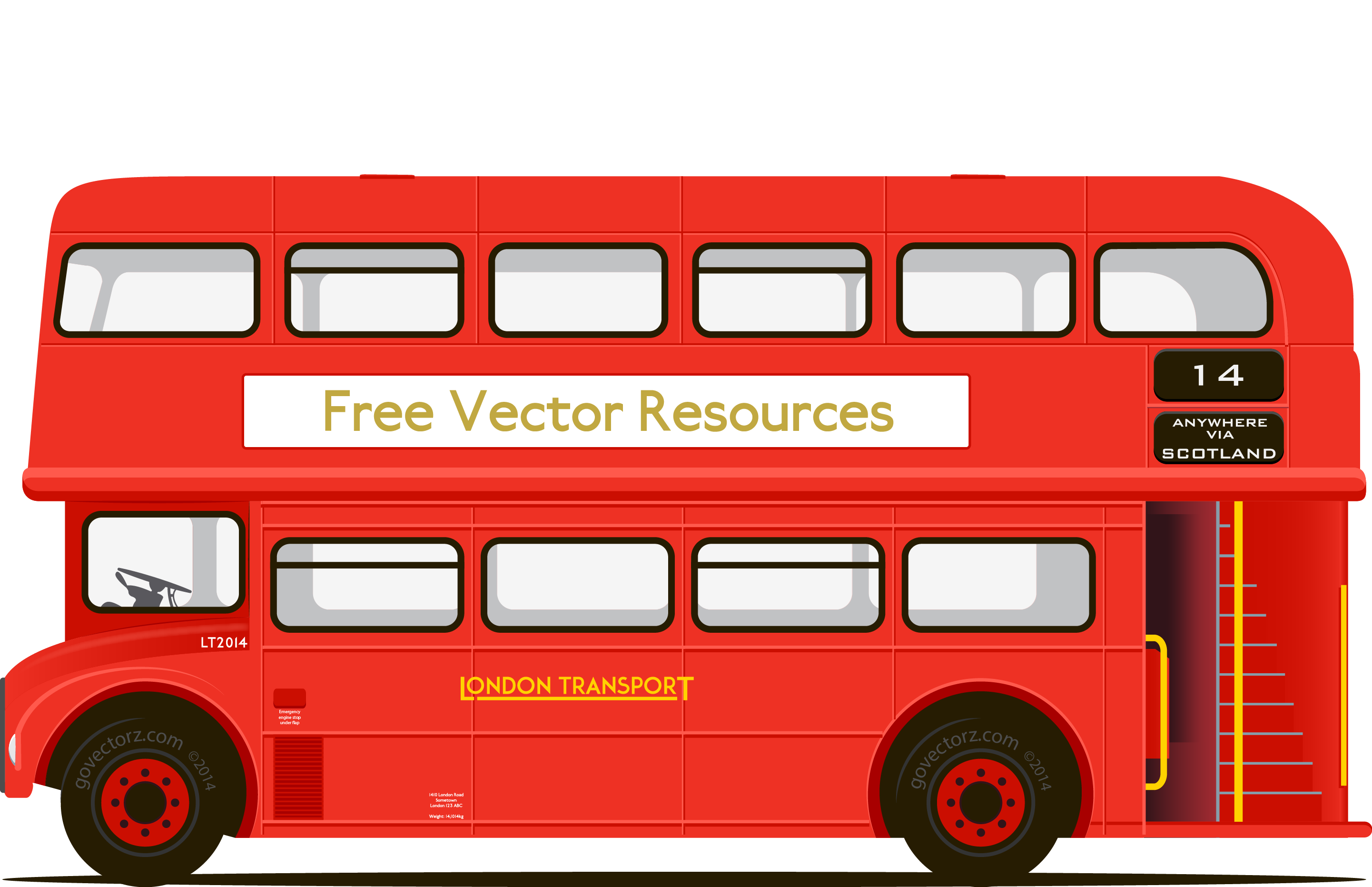 Double Decker Bus Clip Art - Double Deckers Vector Png (2883x1863)
