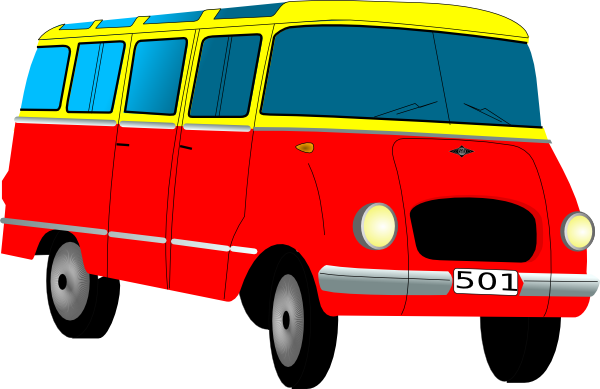 Daycare Bus Clip Art - Van Clipart Png (600x389)