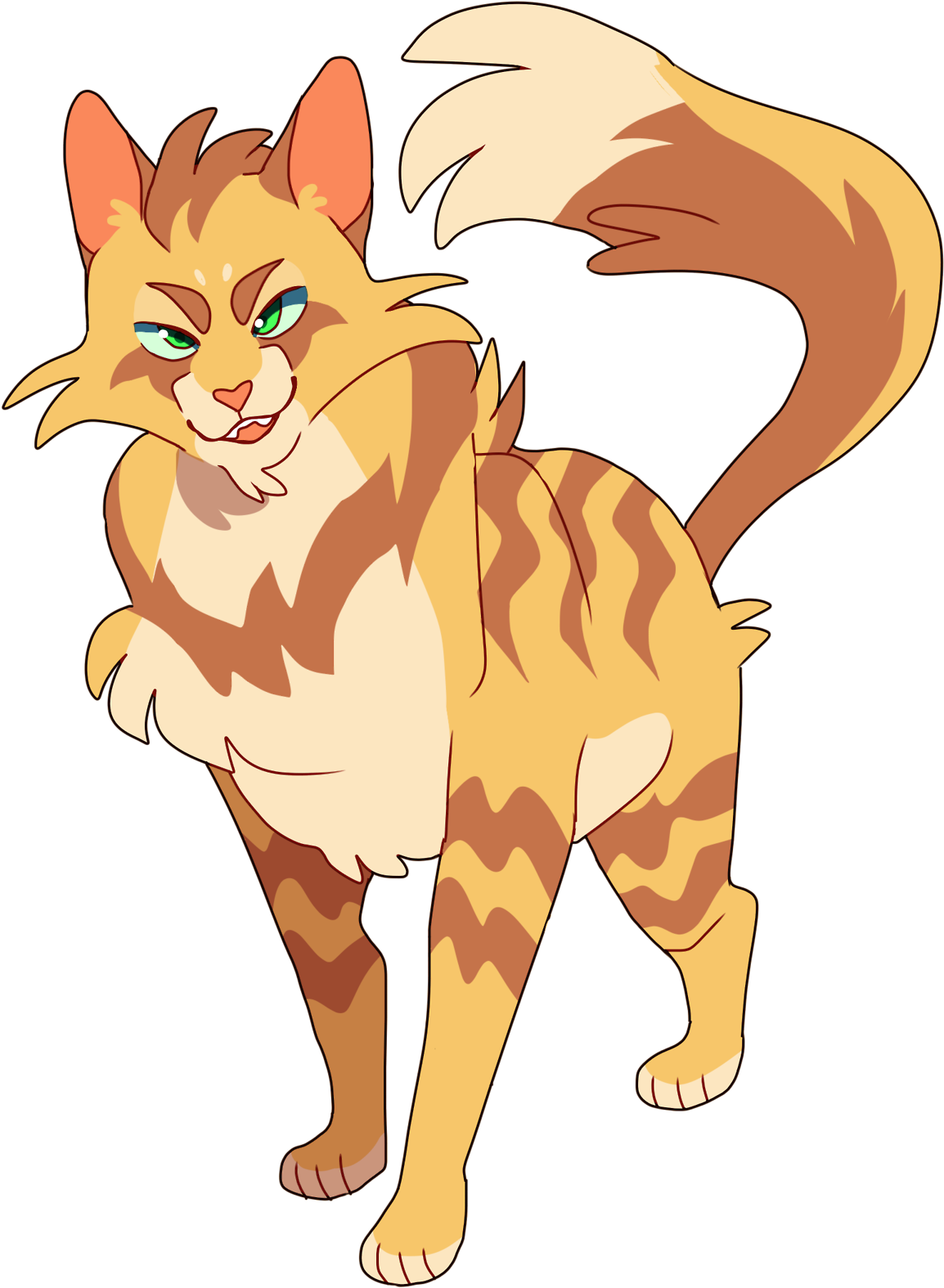 Amberflight, Warrior Of Cragclan Brother Of Flamestreak, - Battle Cats (1280x1656)