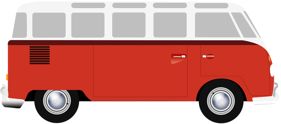 Vw Bus Clipart 16, Buy Clip Art - Kombi Hippie Png (960x443)