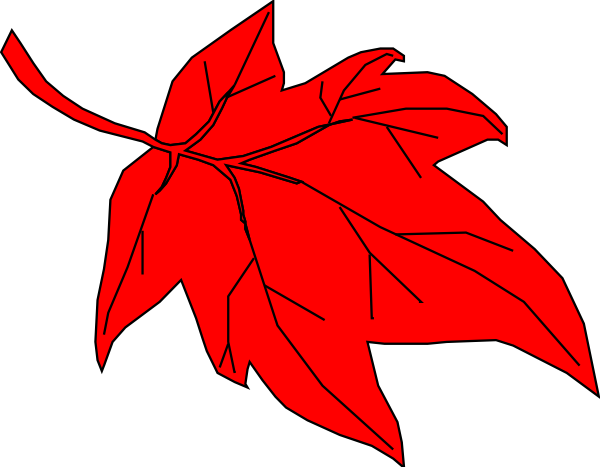 Red Leaf Autumn Clip Art At Clkercom Vector Online - Fall Leaves Clip Art (600x467)