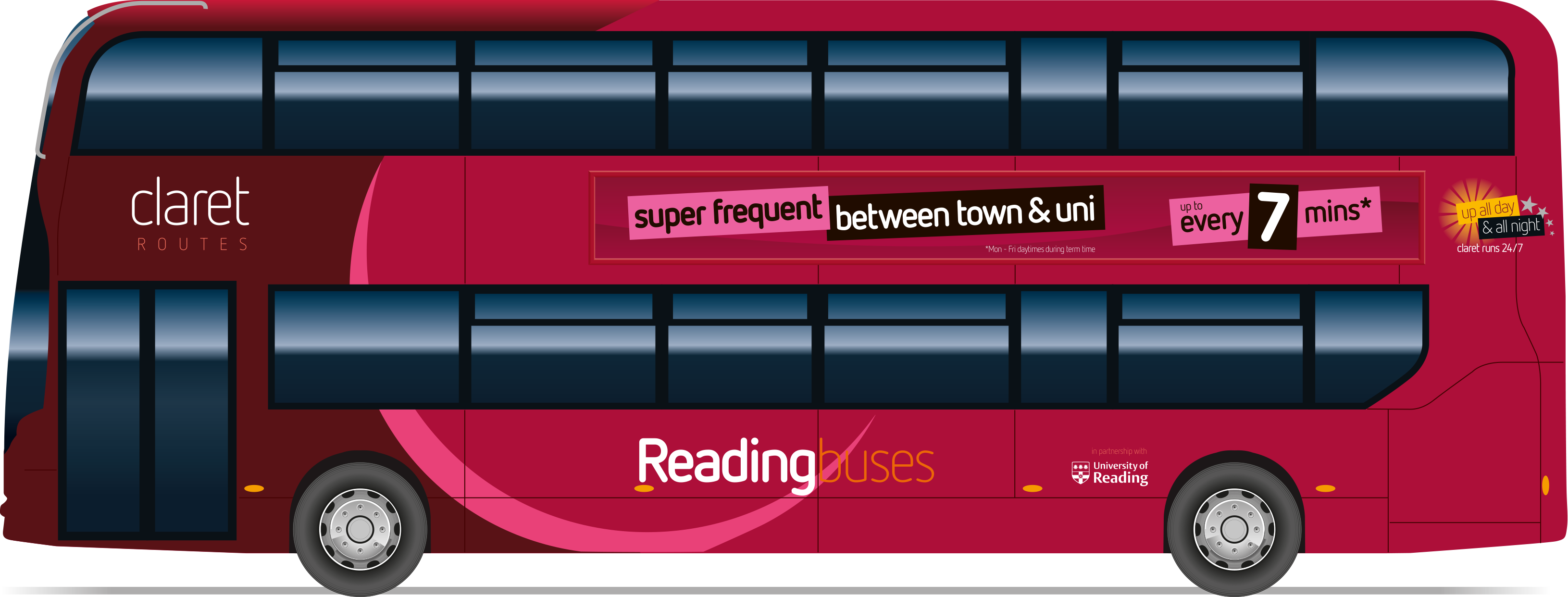 Vector Double-decker Bus Png Clipart - Kennections Bus (3262x1242)