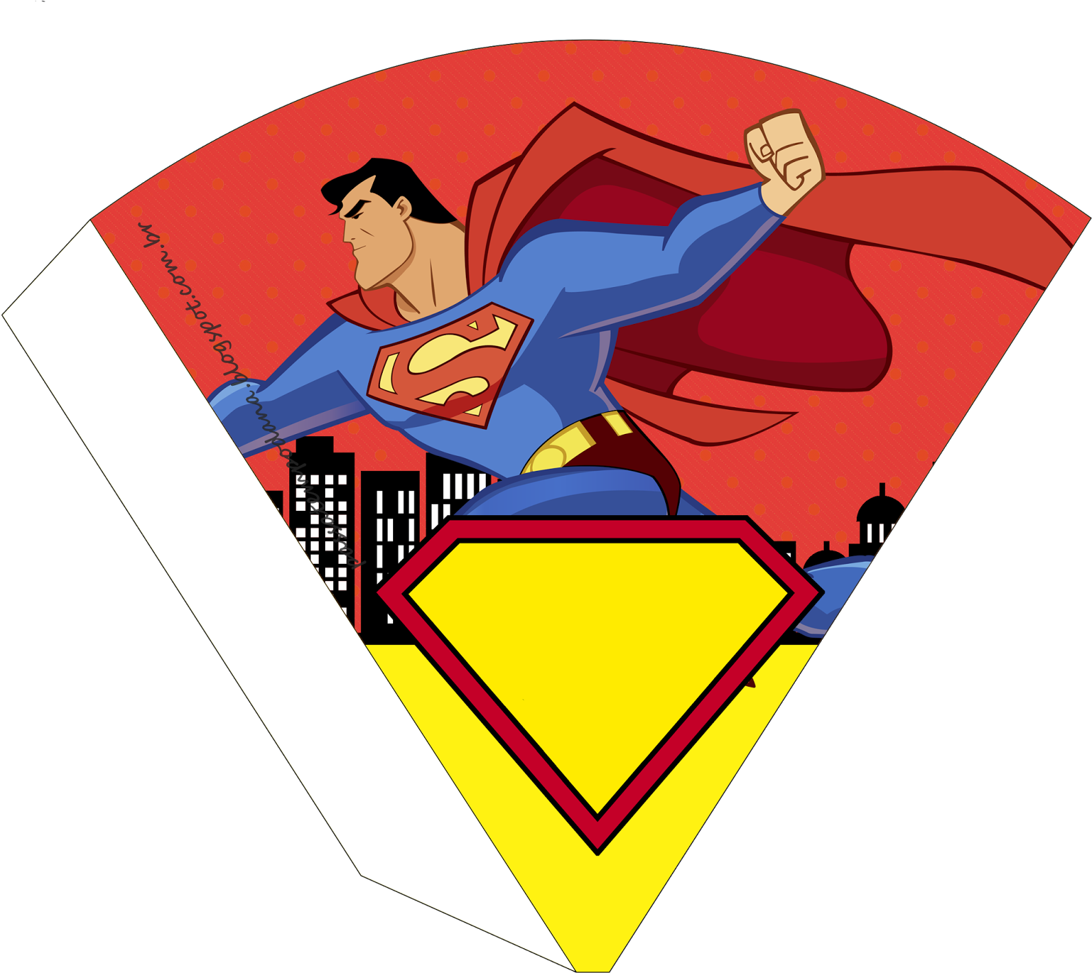 Superman Comic, Free Printable Cones - Superman Tas (1600x1416)