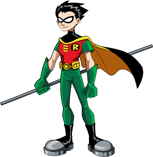 Superhero Robin Png Transparent Images Png All - Original Teen Titans Robin (575x587)