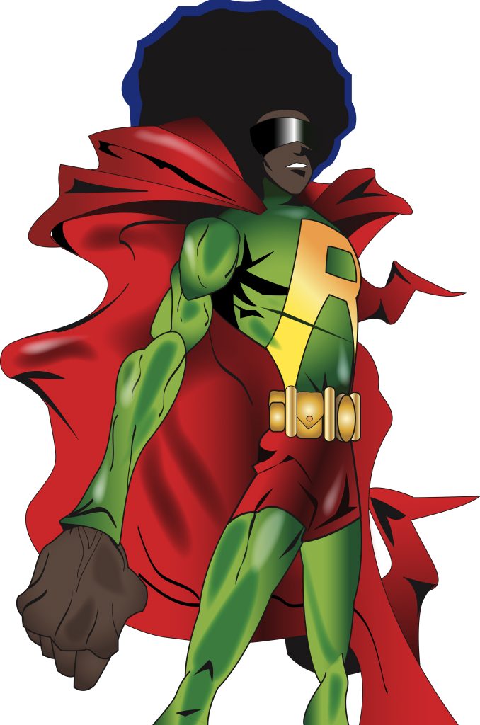 Afroman Kids Space - Super Heroe Con Afro (678x1024)