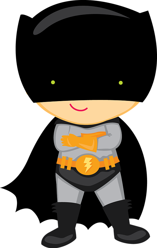 Superheroes Kids Clipart - Liga Da Justiça Cute Png (537x851)