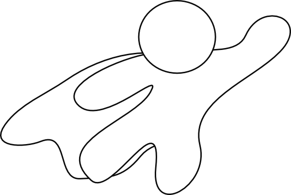 Outline Of Superhero Flying (600x402)
