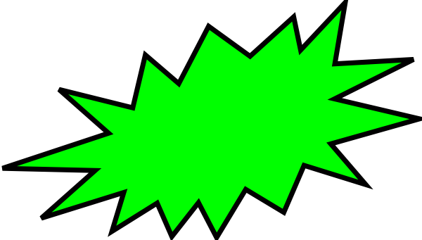 Green Burst Clip Art At - Burst Clipart (600x341)