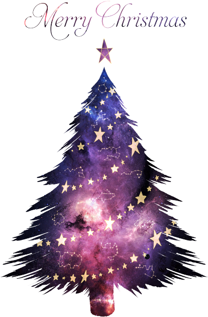 Vintage Christmas Tree Clipart - Zazzle Galaxie Barely There Iphone 5 Hülle (500x707)