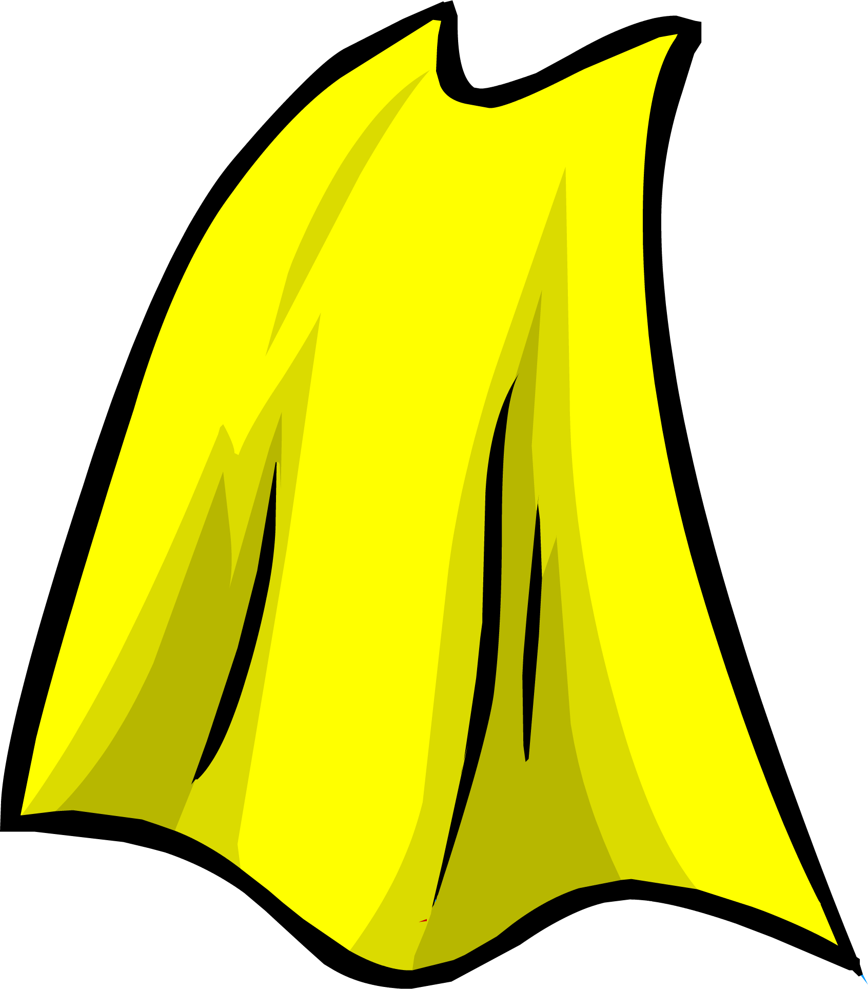 Yellow Cape - Super Hero Cape Png (1692x1927)