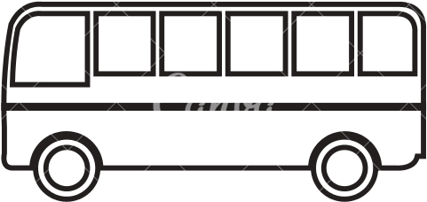 Bus Outline Icon - Outline Image Of Bus (550x550)