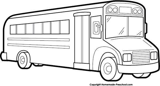 School Bus Black And White School Bus Clip Art Black - School Bus Images Black And White (546x296)