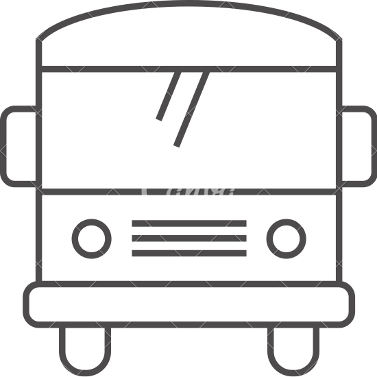 Outline Icon School Bus - School (550x550)