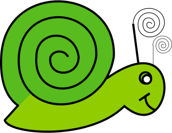 Slow Snail Clip Art - Slow Clip Art (600x464)