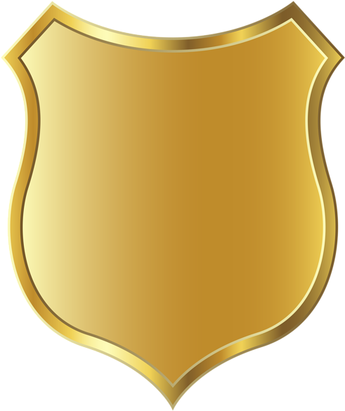 Golden Badge Template Png Clipart Picture - Escudo Dorado Png (504x600)