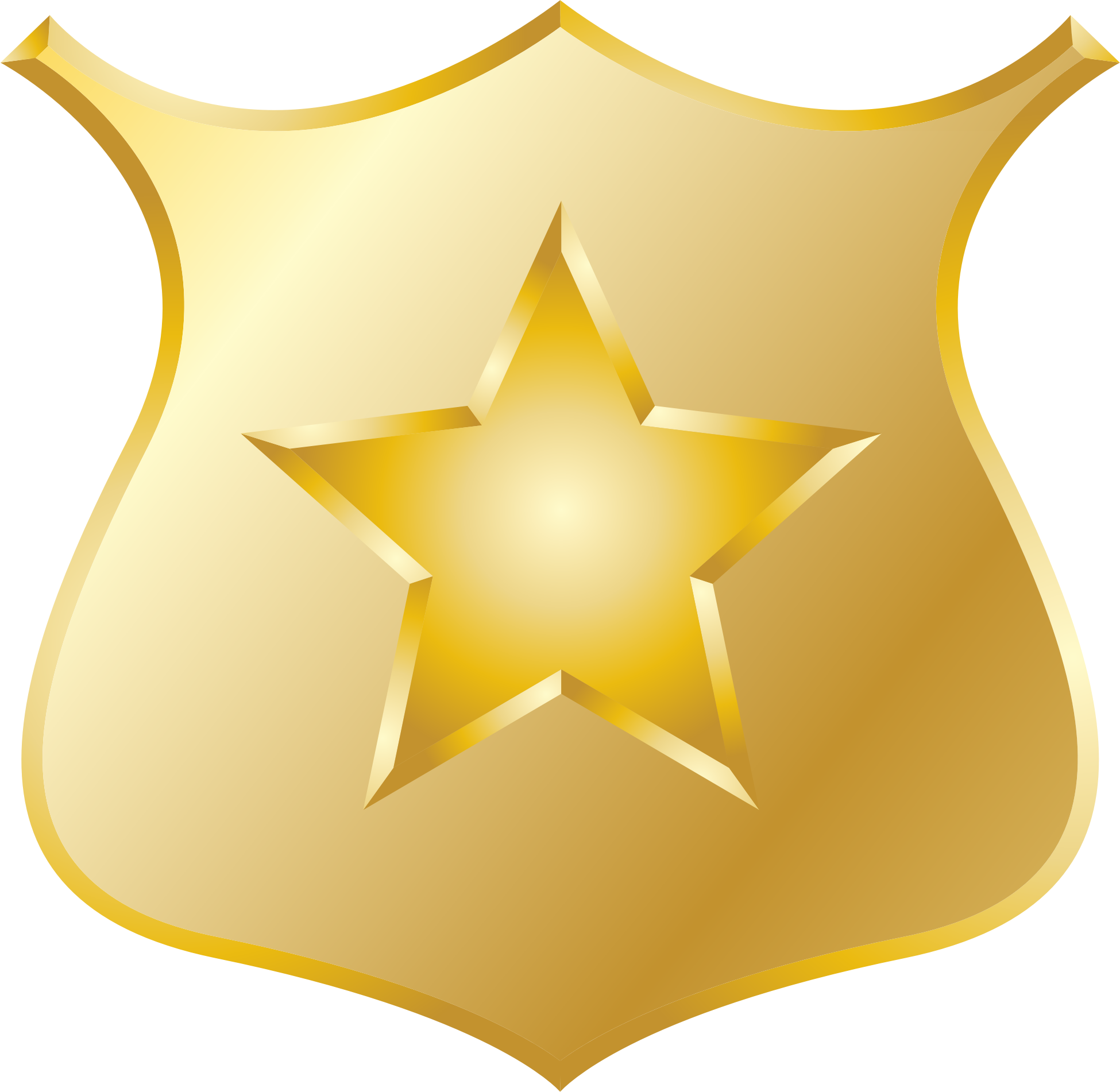 Clipart Gold Police Badge - Police Badge Clipart Png (1950x1902)