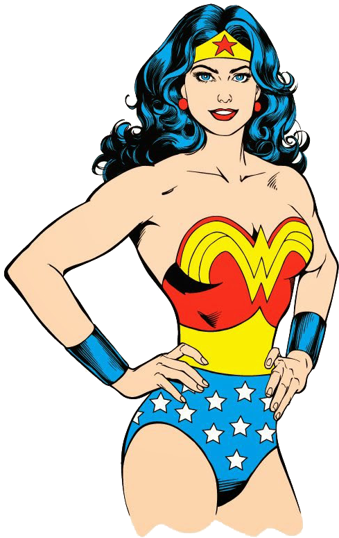 Justice League Female Superheroes Clip Art - Wonder Woman Dessin Animé (600x800)
