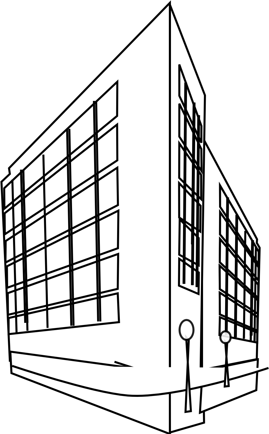 Construction Clipart Black And White - Building Clipart Black And White (999x1499)