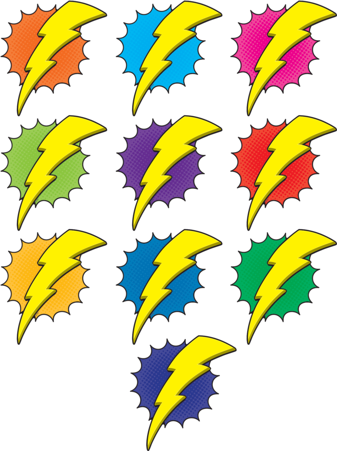 Tcr5842 Superhero Lightning Bolts Accents Image - Decorative Arts (900x900)
