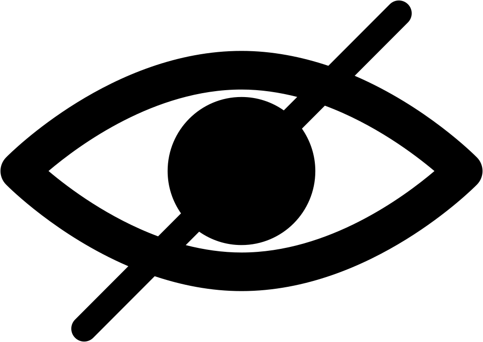 Hide, Blind, Eye, Opened, Essentials, Diagonal, Line, - Blind Man Symbol (982x694)