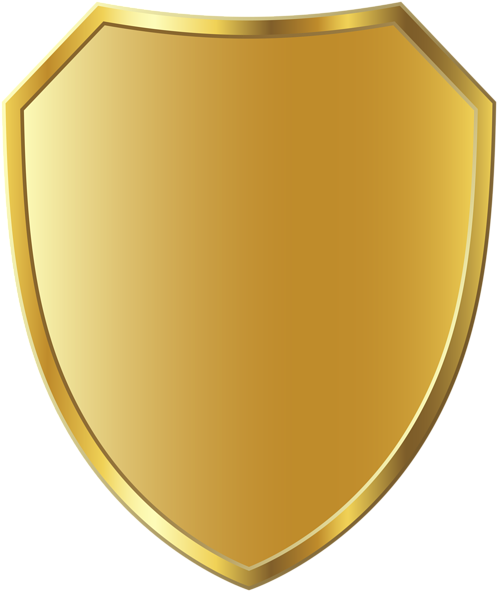 Gold Badge Template Clipart Image - Badge Png (504x600)