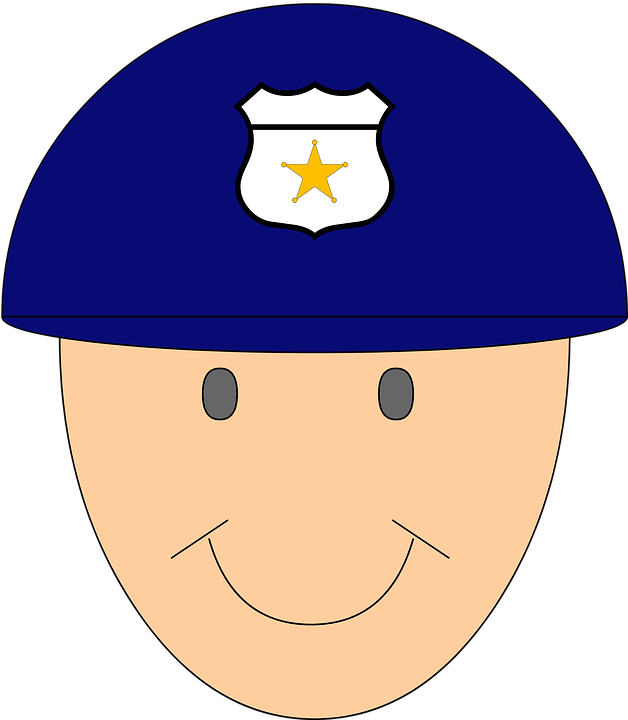 Cartoon Police Badge 16, Buy Clip Art - Carro Policia Desenho Fundo Transparente (628x720)