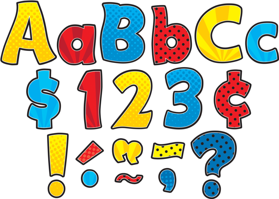 Superhero Ready Letters - Teacher Created Resources 4" Superhero Funtastic Letters (900x900)