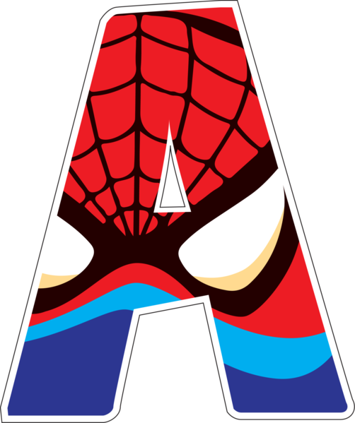 Pillow- Superhero Letters For Name - Spider-man (502x599)