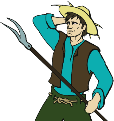 28 Collection Of Peasant Cartoon Drawing - Drawings Of Peasants (400x400)