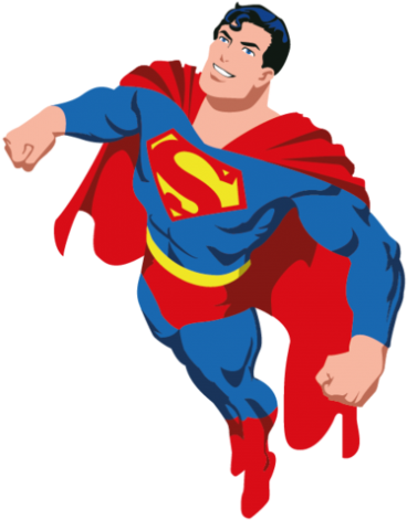 Dc Heroes, Superman, Illustration, Pin Up Cartoons - Superman Vector (394x500)