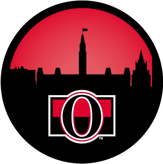 Ottawa Skyline Puck - Indoor Ottawa Senators Uniform Inspired Starter Rug (790x717)