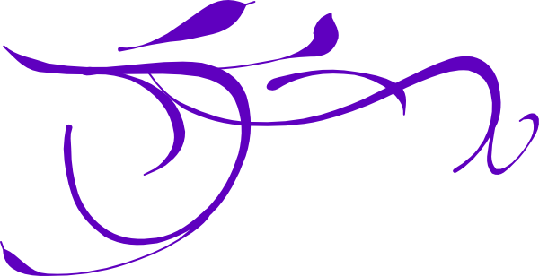 Purple Flourish Clip Art (600x308)