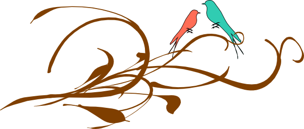 Two Love Birds On A Branch Download - Two Love Birds On A Branch Download (600x256)