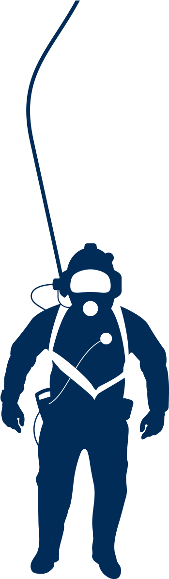 Blue Abyss Commercial Diving - Commercial Diver Logo (570x1201)