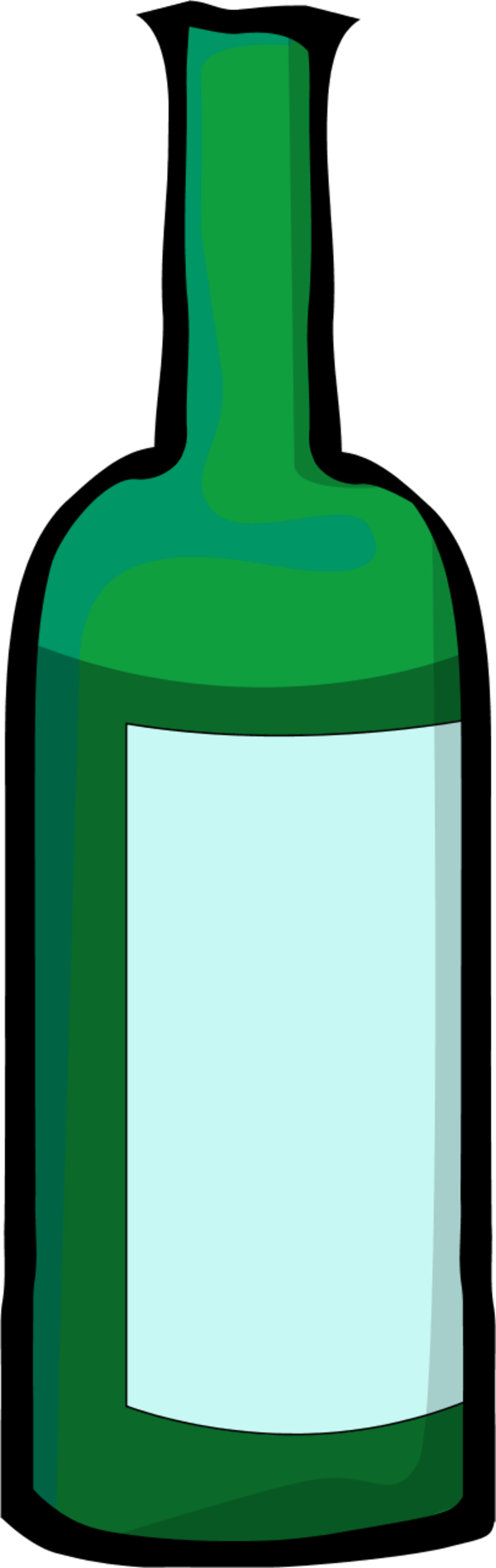 Bottle Clipart Green Bottle - Wine Bottle Clip Art (600x1898)