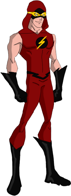 Flash Clipart Justice League - Bart Allen Justice League (316x720)