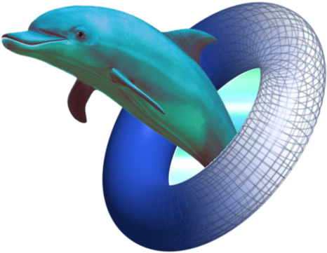 Mspng Internet Explorer Portable Network Graphics Png - Vaporwave Dolphin Png (500x392)
