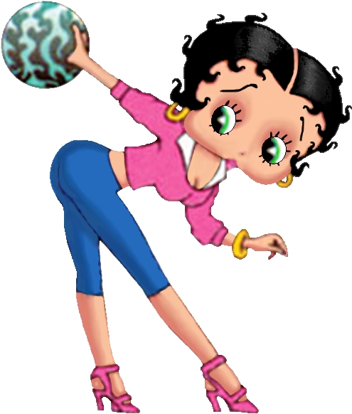 Diver Clipart Diva - Betty Boop Bowling Gif (538x609)