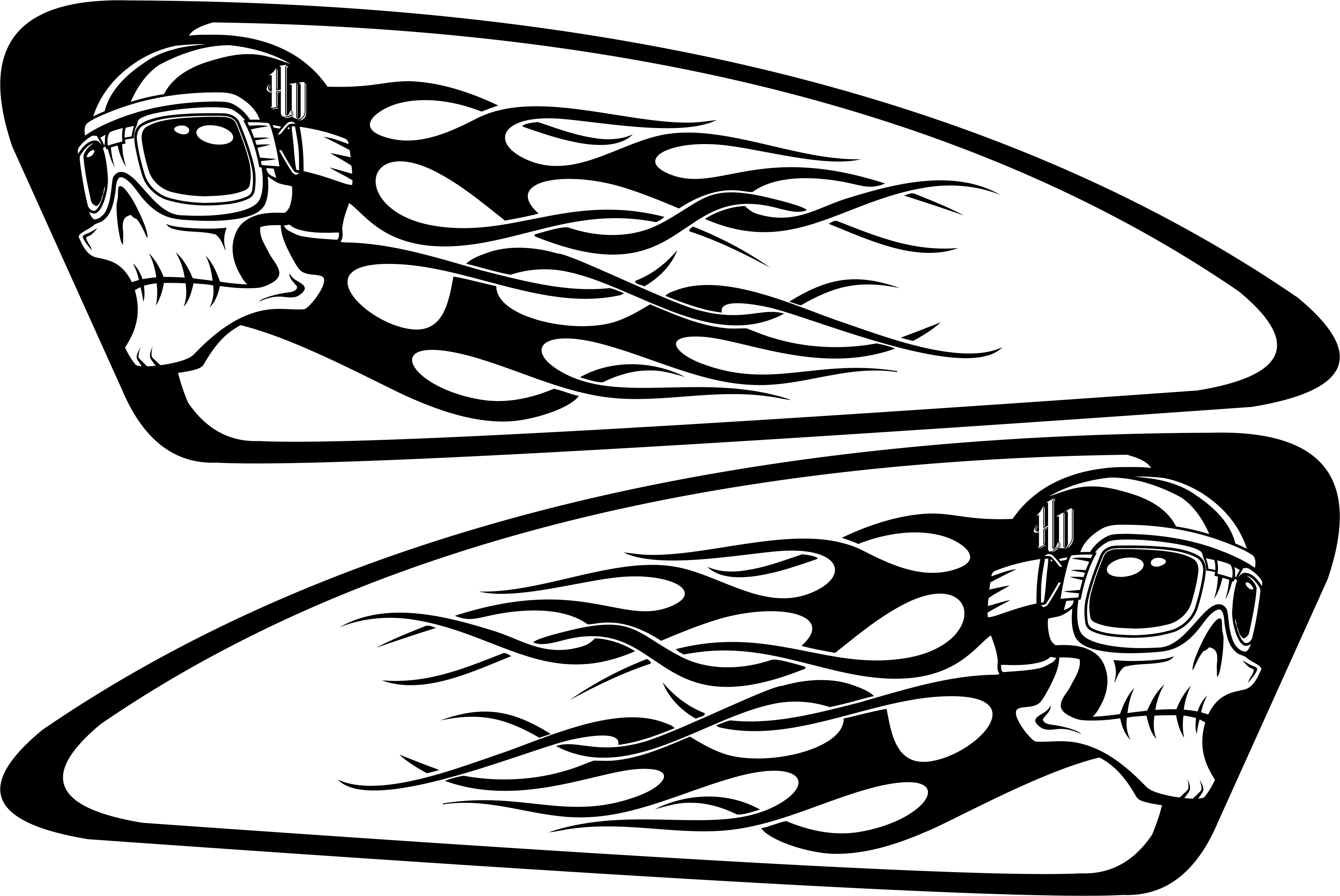 Harley Decals Airbrush Gas Tank Stencils Vinyl Harley - Troy Lee Designs 3" Skully Sticker Blue/red (3755x2512)